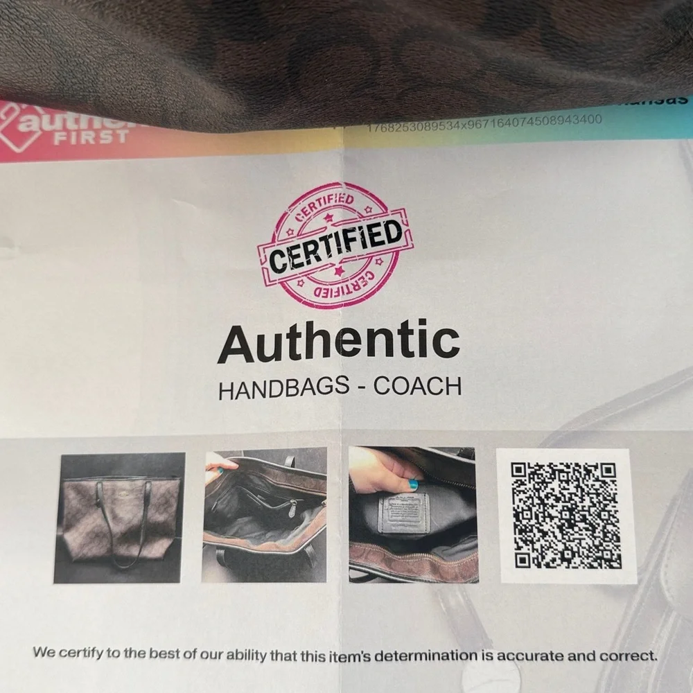 Coach City Tote in Signature Canvas Brown/Black - Classic & Spacious - Picture 9 of 17